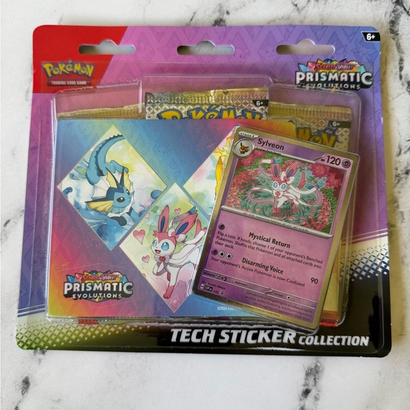 Pokemon Scarlet & Violet Prismatic Evolutions Tech Sticker Collection Sylveon - Picture 1 of 2